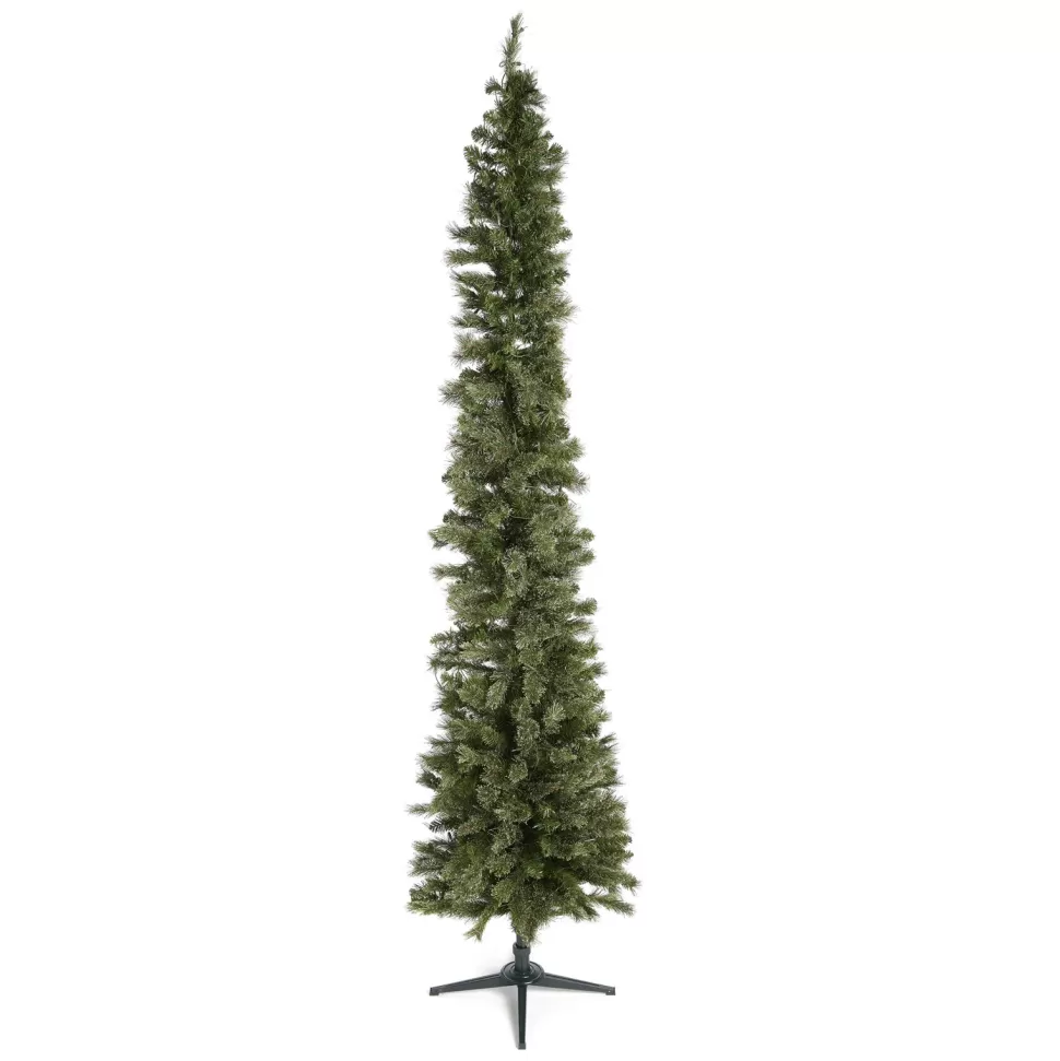 Best The Holiday Aisle Home Heritage 9 Ft Pencil Pine Prelit Artificial Christmas Tree 500 Clear Lights