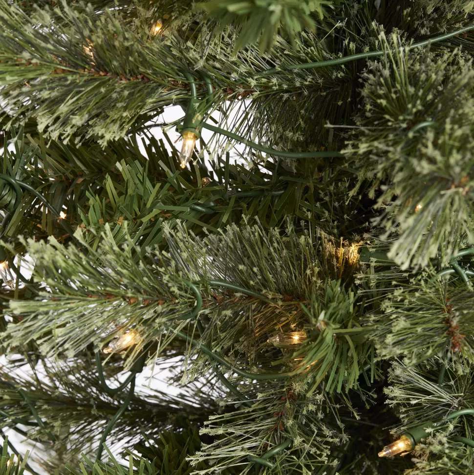 Best The Holiday Aisle Home Heritage 9 Ft Pencil Pine Prelit Artificial Christmas Tree 500 Clear Lights