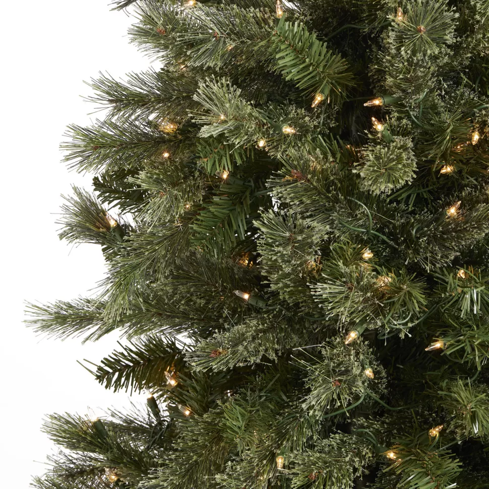 Best The Holiday Aisle Home Heritage 9 Ft Pencil Pine Prelit Artificial Christmas Tree 500 Clear Lights