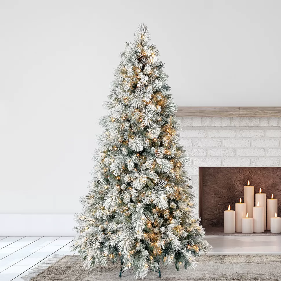 Outlet The Holiday Aisle Home Heritage Prelit Artificial Christmas Tree With Pinecones