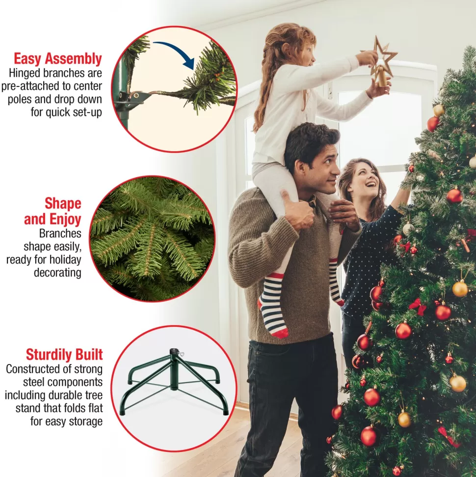 Online The Twillery Co. Jack 7.5' Lighted Artificial Fir Dunhill Fir Christmas Tree - Stand Included