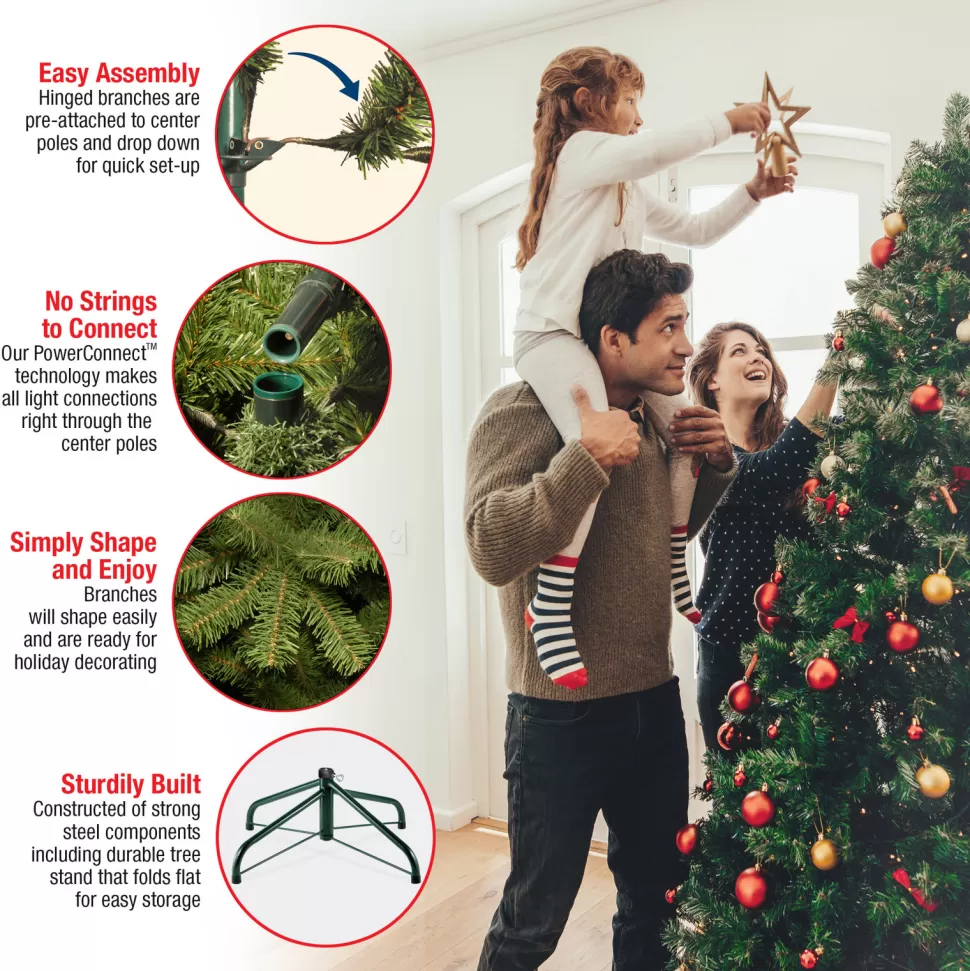 Sale The Twillery Co. Jack Green Spruce Artificial Christmas Tree With 700 Clear/White Lights