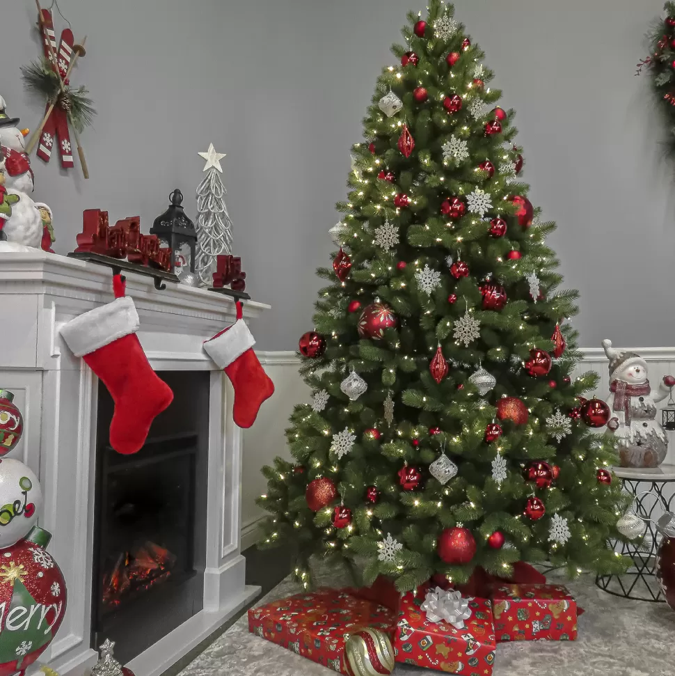 Flash Sale Three Posts Kaye Green Fir Christmas Tree With Clear/White Lights