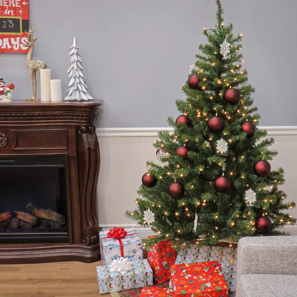 Clearance Ebern Designs Kincaid Spruce 6' Green Artificial Spruce Christmas Tree With 400 Lights