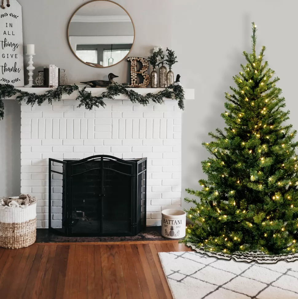 Clearance Ebern Designs Kincaid Spruce 6' Green Artificial Spruce Christmas Tree With 400 Lights