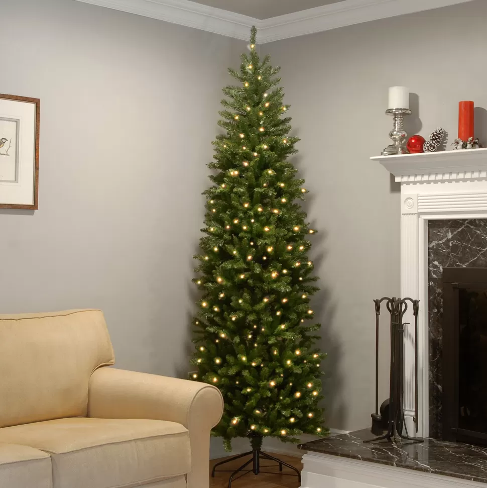 Cheap Darby Home Co Kingswood Fir 90'' Lighted Artificial Fir Christmas Tree - Stand Included