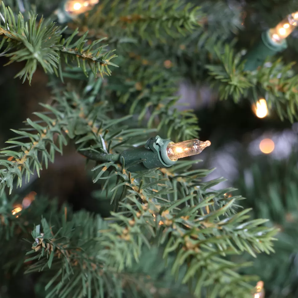 New The Holiday Aisle Natural 7.5' Green Fir Artificial Christmas Tree With 700 Clear And White Lights