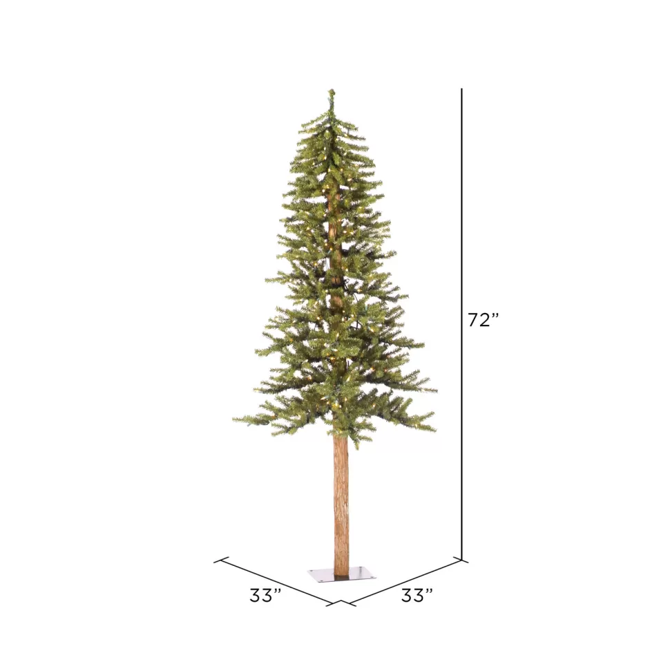 Sale The Holiday Aisle Natural Alpine 6' Green Cedar Artificial Christmas Tree With 250 Clear Lights