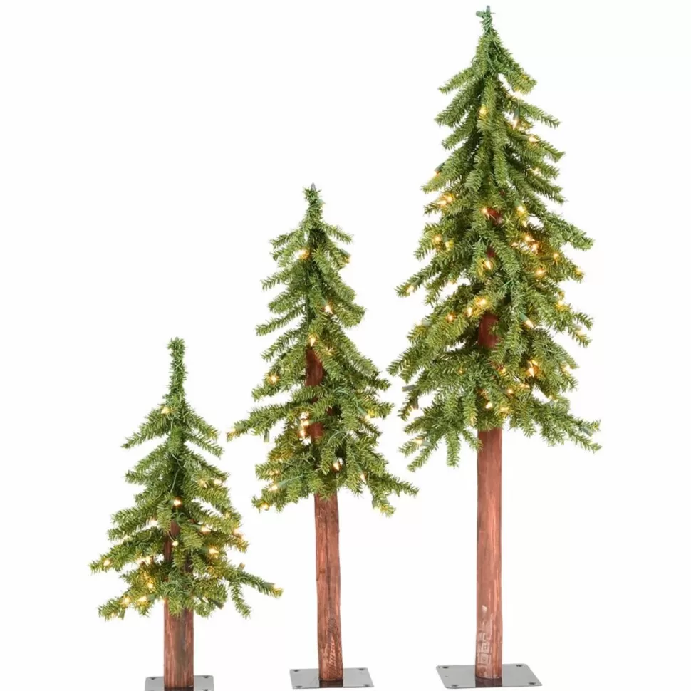 Shop The Holiday Aisle Natural Alpine Artificial Christmas Tree With 185 Clear/White Lights
