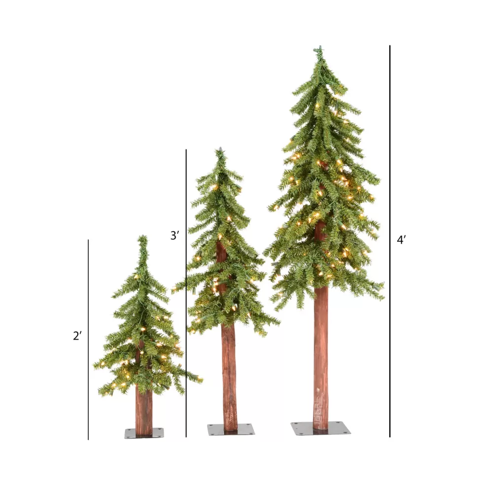 Best The Holiday Aisle Natural Alpine Green Cedar Artificial Christmas Tree With 200 Clear Lights