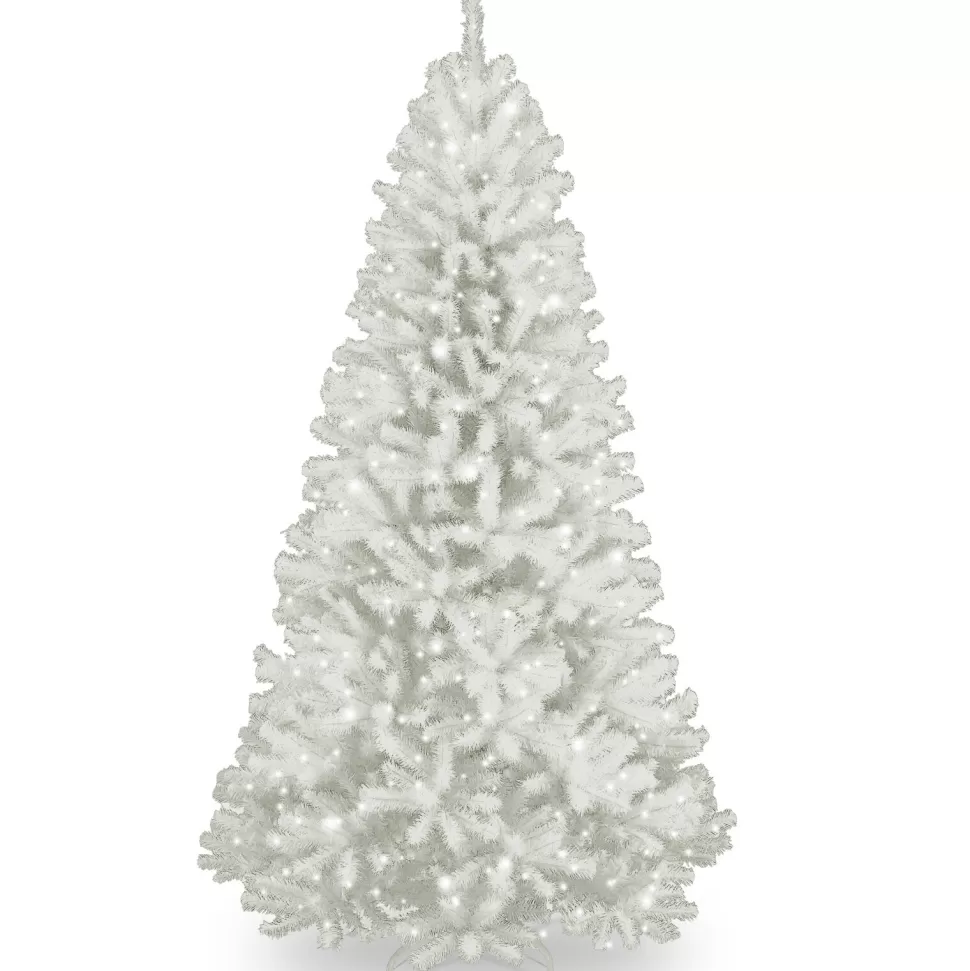 Sale Mercury Row North Valley 7' White Spruce Christmas Tree With 550 Clear/White Lights