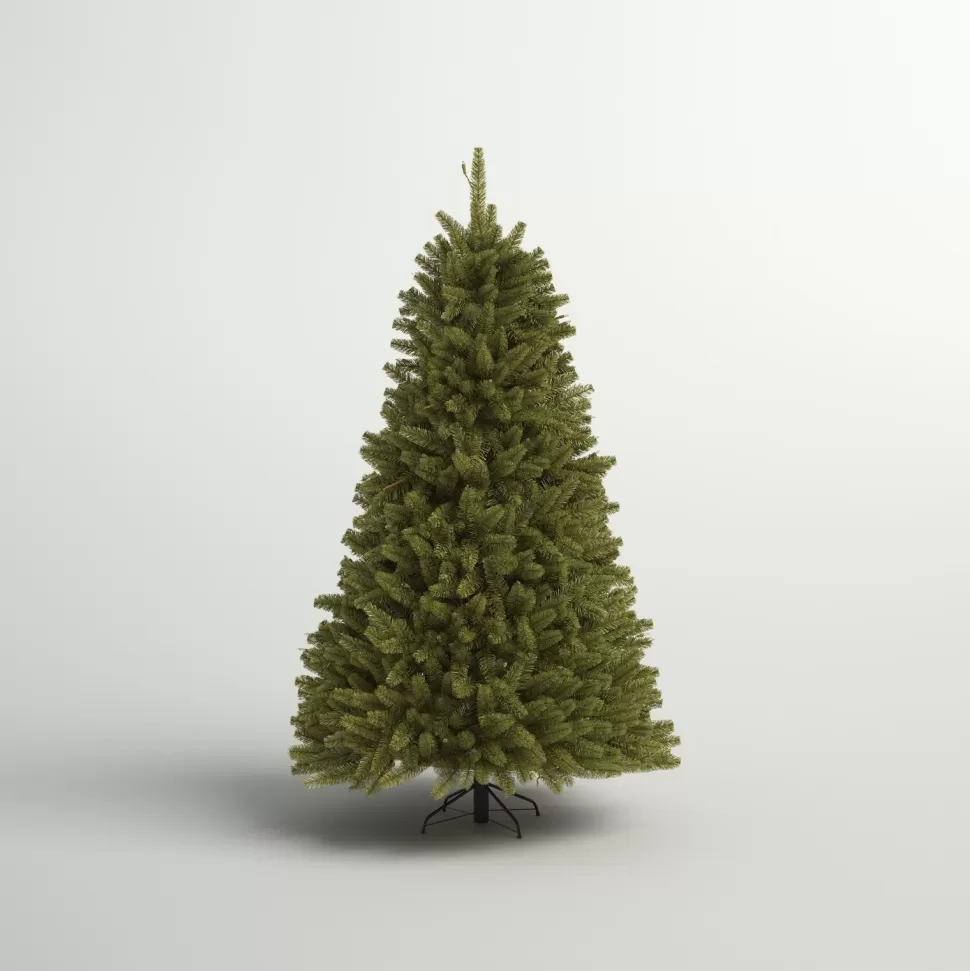 Cheap Three Posts North Valley Lighted Artificial Green Spruce Christmas Tree - Stand Included