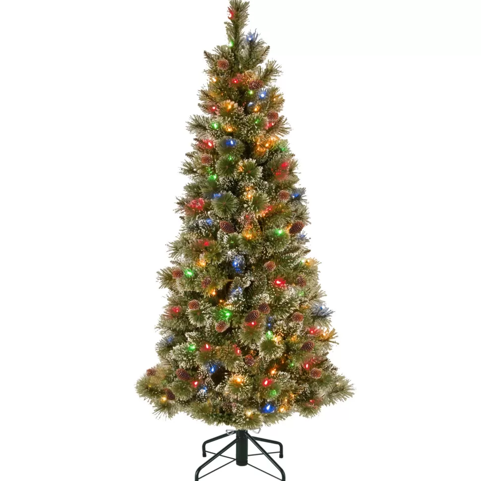 Sale The Holiday Aisle Ogema 5' Green Pine Artificial Christmas Tree With 150 Multi-Color Lights