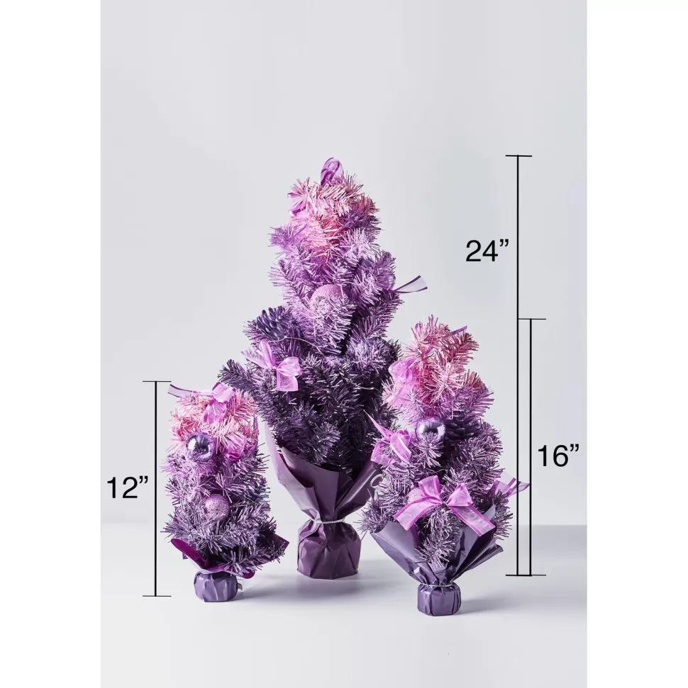 Sale The Holiday Aisle Ombre Purple Fir Artificial Christmas Tree With 30 Clear Lights