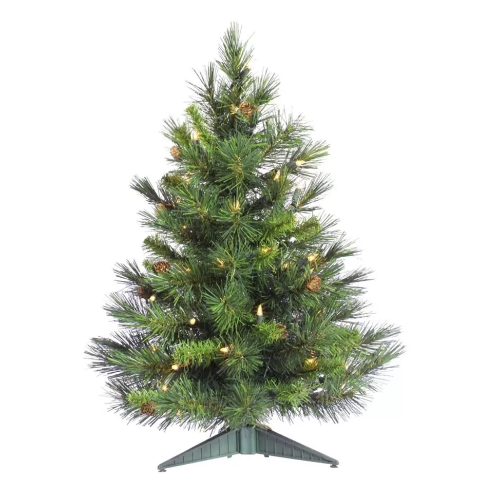 Outlet The Twillery Co. Parkhur 2' Green Pine Artificial Christmas Tree With 50 Clear/White Lights