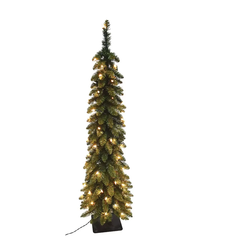 Flash Sale The Holiday Aisle Pencil Slim 6' Green Fir Artificial Christmas Tree With 150 Ul Warm White Lights