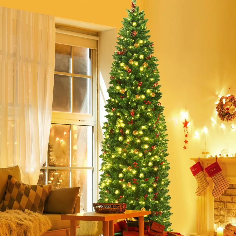 Online The Holiday Aisle Pre-Lit 7.5' Green Pine Artificial Christmas Tree With 350 Clear/White Lights