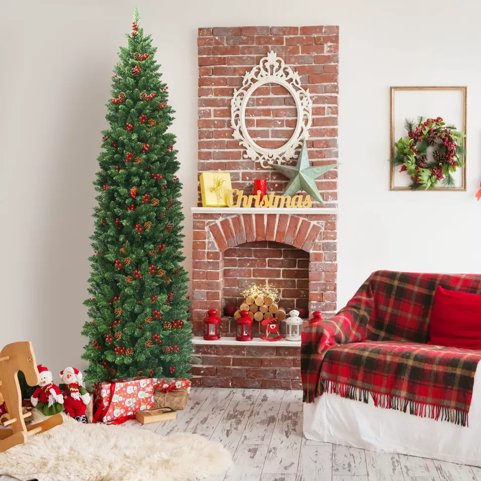Online The Holiday Aisle Pre-Lit 7.5' Green Pine Artificial Christmas Tree With 350 Clear/White Lights