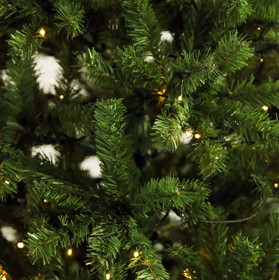 Sale The Holiday Aisle Pre-Lit 7.5' Green Pine Artificial Christmas Tree With 400 Colored & Clear Lights