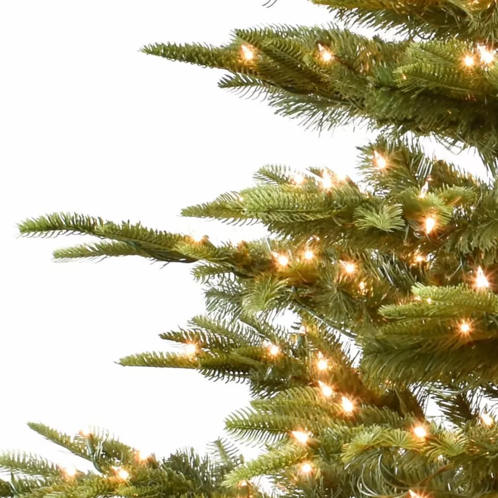Cheap Steelside Pre-Lit Aspen Green Fir Artificial Christmas Tree With Clear/White Lights