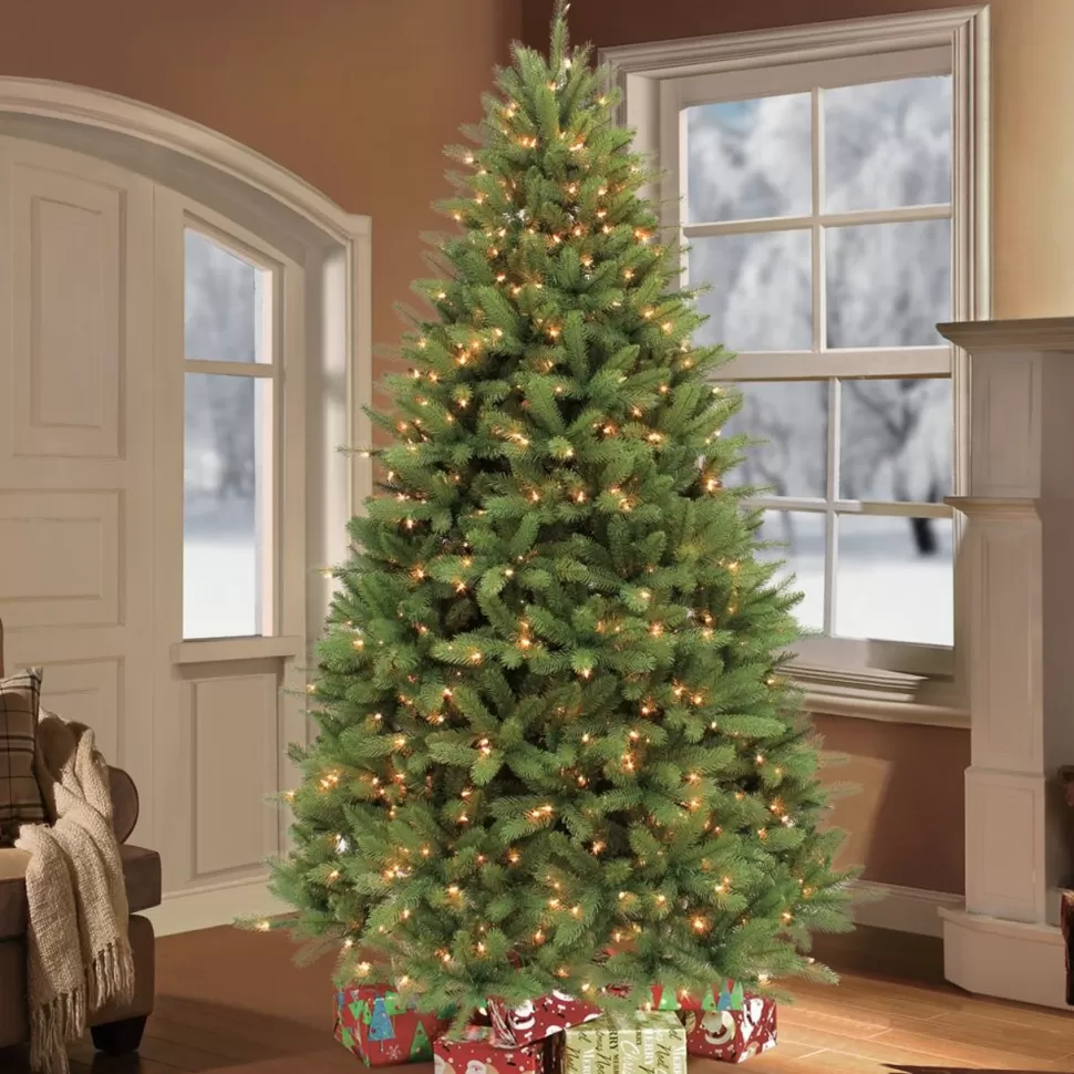 Best Sale The Holiday Aisle Pre-Lit Douglas Premier Green Fir Artificial Christmas Tree With Clear/White Lights