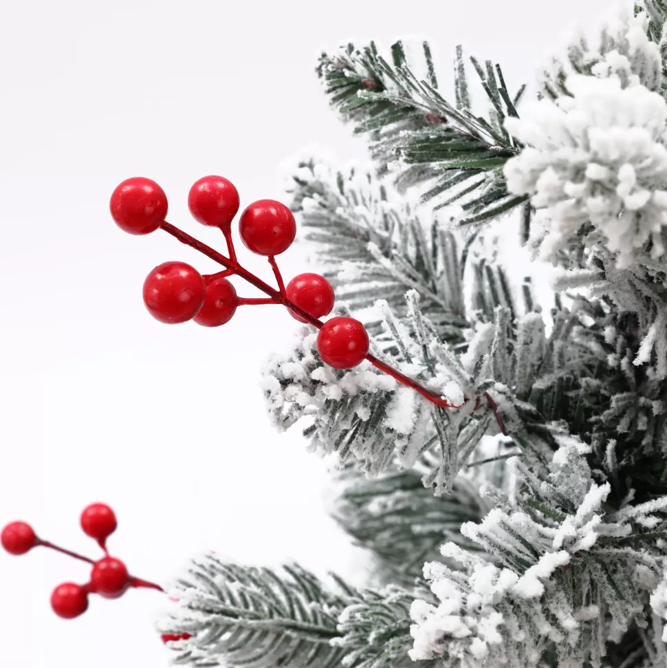 Store The Holiday Aisle Pre-Lit Porch 3' Green/White Pine Artificial Christmas Tree With 50 Warm White Lights