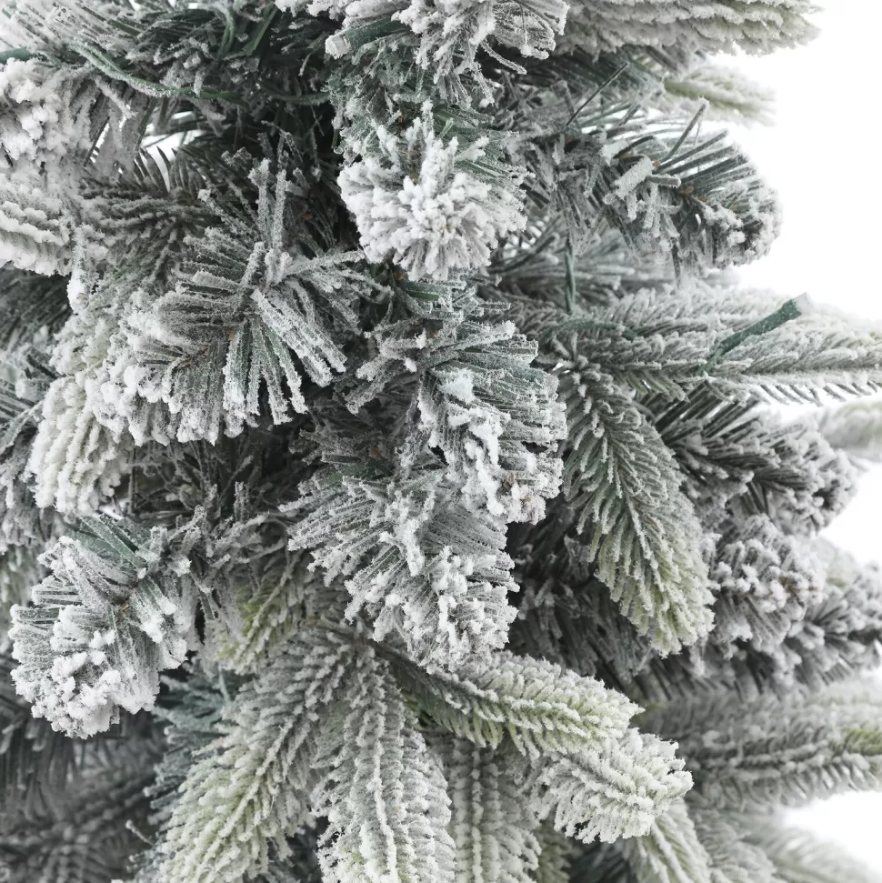 Flash Sale The Holiday Aisle Pre-Lit Porch 3' White/Green Realistic Artificial Fir Christmas Tree With 50 Warm White Lights