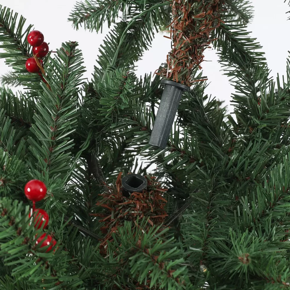 Outlet The Holiday Aisle Pre-Lit Porch 5' Green Pine Fir Artificial Christmas Tree With 150 Warm White Lights