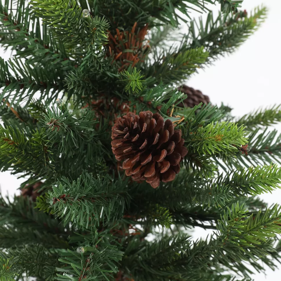 Outlet The Holiday Aisle Pre-Lit Porch 5' Green Pine Fir Artificial Christmas Tree With 150 Warm White Lights