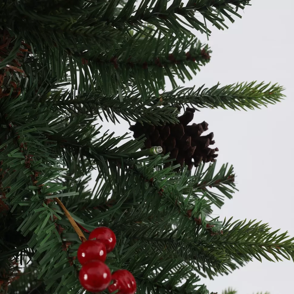 Outlet The Holiday Aisle Pre-Lit Porch 5' Green Pine Fir Artificial Christmas Tree With 150 Warm White Lights