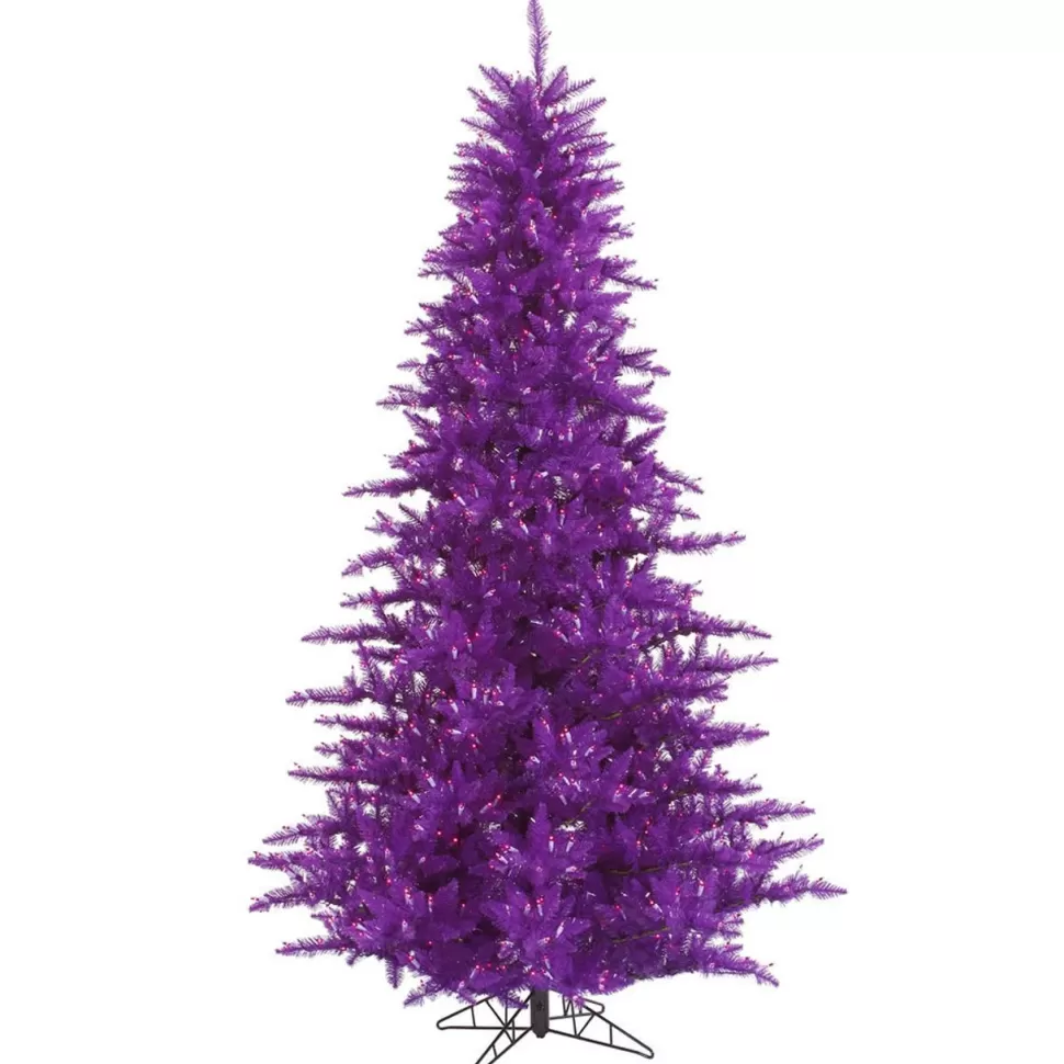 Online Millwood Pines Purple Fir 4.5' Artificial Christmas Tree With 250 Led Purple Lights With Stand