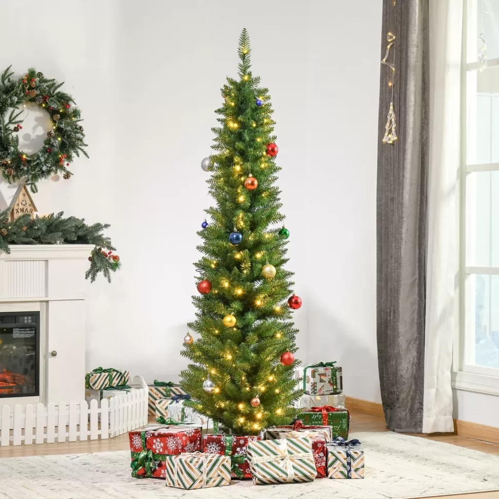 Best Sale The Holiday Aisle Realistic Artificial Christmas Tree With 200 Led Pulsing/Blinking Lights