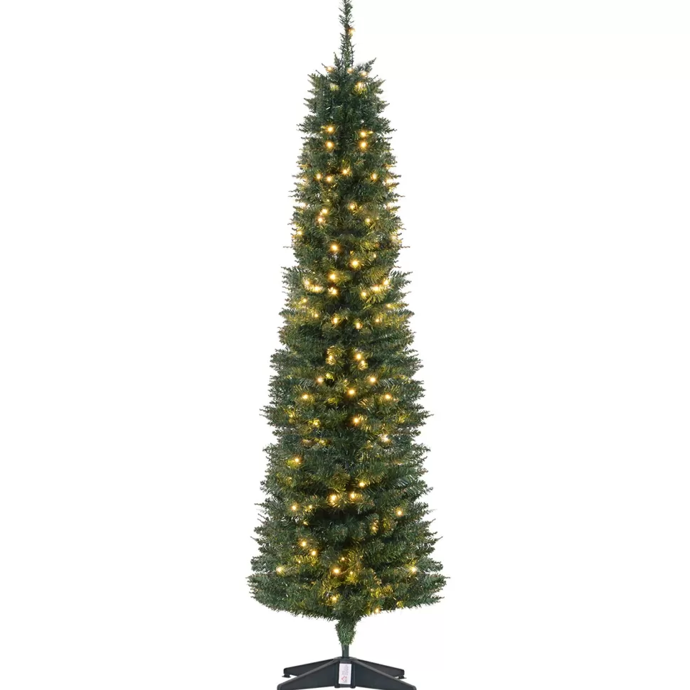 Best Sale The Holiday Aisle Realistic Artificial Christmas Tree With 200 Led Pulsing/Blinking Lights