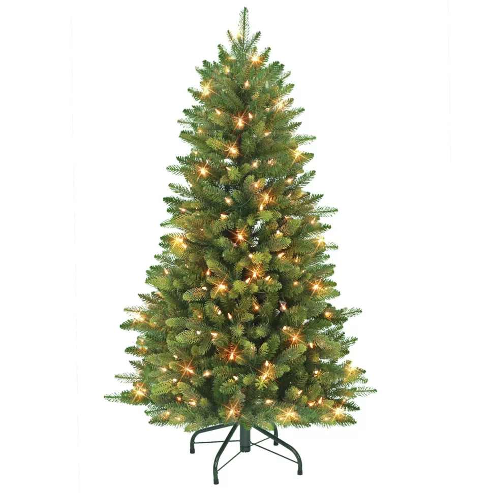 Outlet The Holiday Aisle Slender Green Realistic Artificial Spruce Christmas Tree With Lights