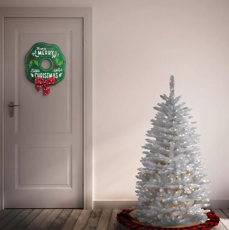 Outlet The Holiday Aisle Slender White Realistic Artificial Fir Christmas Tree With Incandescent Steady/Constant Lights