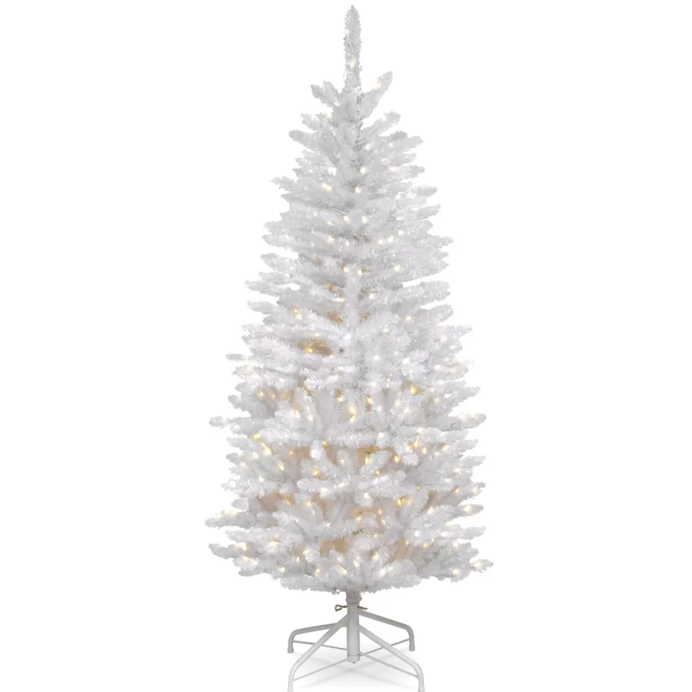 Outlet The Holiday Aisle Slender White Realistic Artificial Fir Christmas Tree With Incandescent Steady/Constant Lights