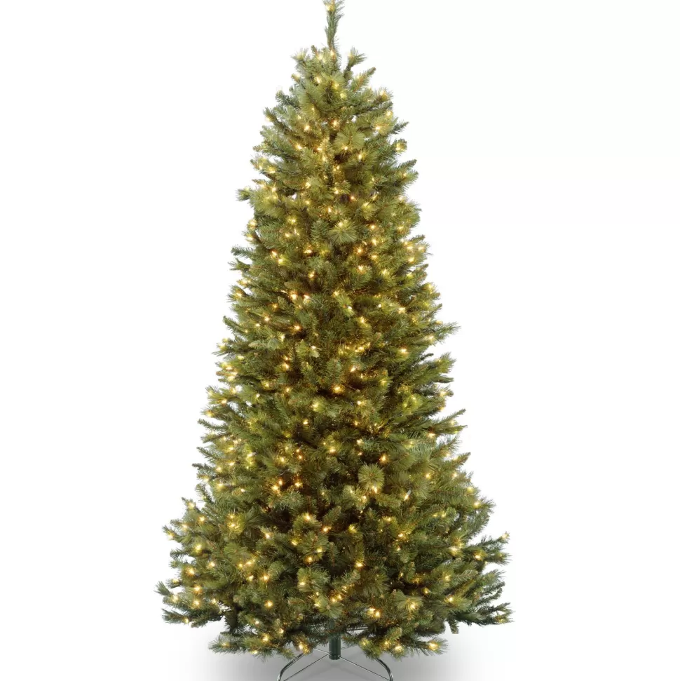 Best Sale The Holiday Aisle Slim 7.5' Green Pine Artificial Christmas Tree With 600 Clear Lights
