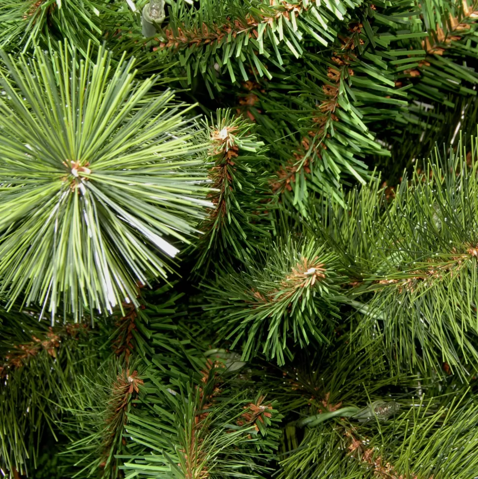 Best Sale The Holiday Aisle Slim 7.5' Green Pine Artificial Christmas Tree With 600 Clear Lights