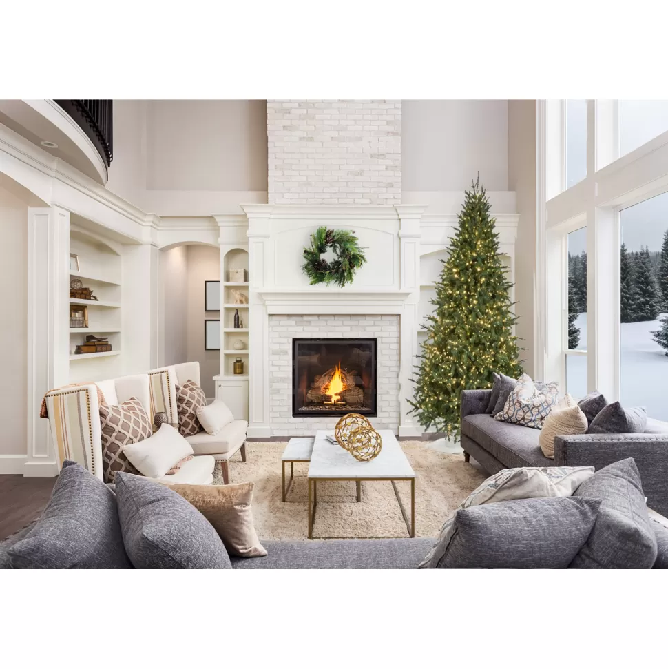 Flash Sale The Holiday Aisle Slim Canadian Balsam Green Artificial Christmas Tree With Clear/White Lights