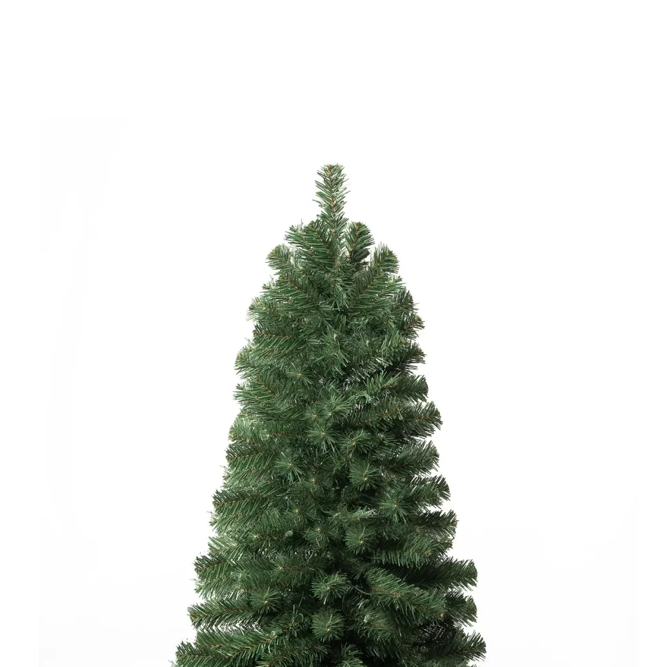 Best Sale The Holiday Aisle Slim Pre-Lit Artificial Christmas Tree, Green Pine Fir Warm Lighted Christmas Tree With Metal Stand