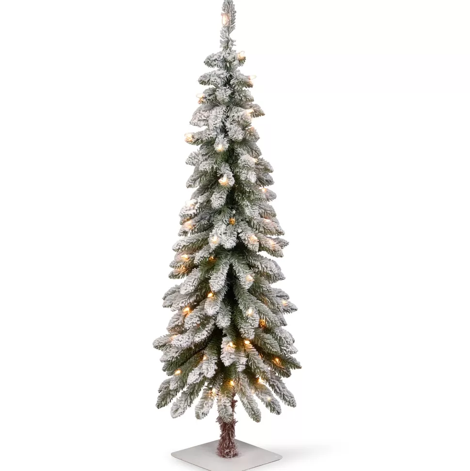 Flash Sale The Holiday Aisle Snowy Downswept Forestree 4' Green Fir Artificial Christmas Tree With 50 Clear/White Lights