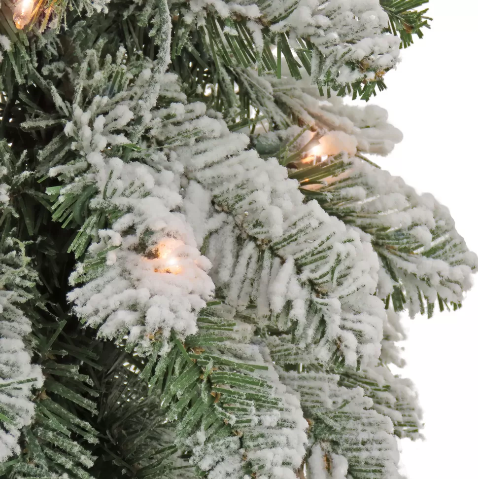 Flash Sale The Holiday Aisle Snowy Downswept Forestree 4' Green Fir Artificial Christmas Tree With 50 Clear/White Lights