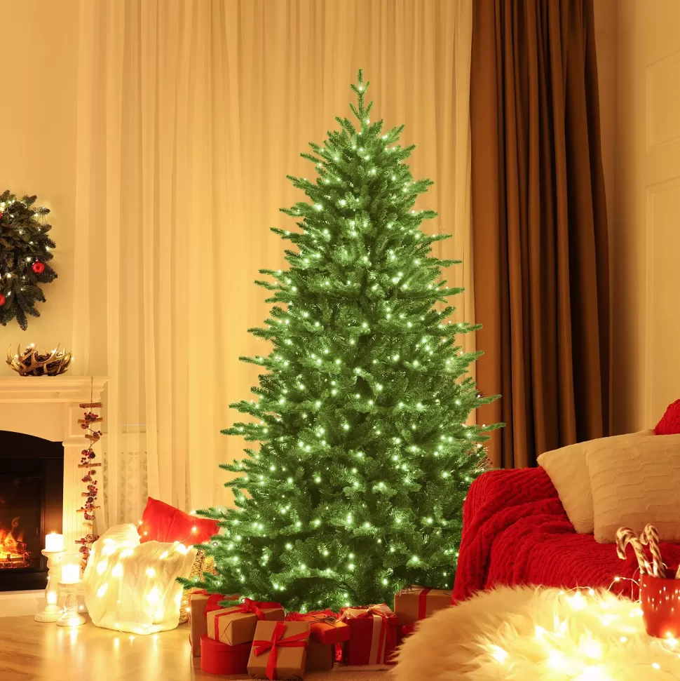 Cheap The Holiday Aisle ® 6Ft App Controlled Christmas Tree, Pe/Pvc Xmas Tree W/ 420 Color Changing Led Lights & 1740 Branch Tips