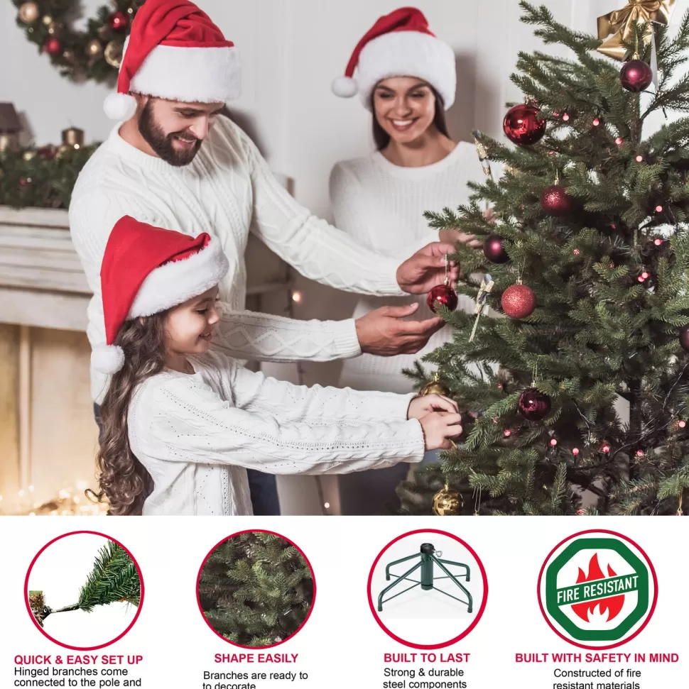 Cheap Kelly Clarkson Home Vermont 7.5' Green Spruce Artificial Christmas Tree With 550 Clear/White Lights