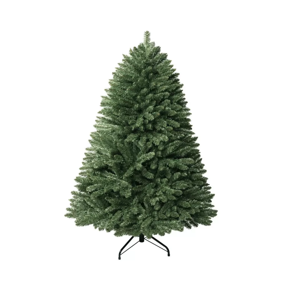 Shop The Holiday Aisle Warm Lighted Artificial Spruce Christmas Tree, Green Pre-Lit Christmas Tree With Stand & Foot Pedal