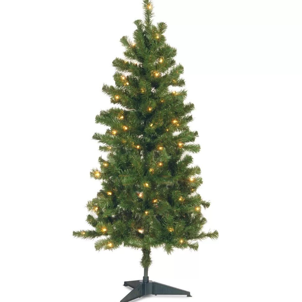 Cheap * Wayfair Basics® Green Fir Artificial Christmas Tree With Clear Lights