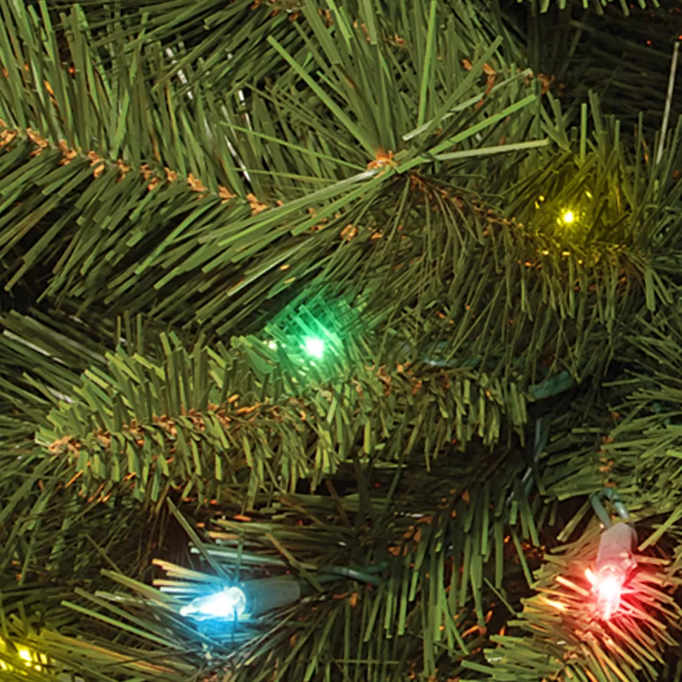 Best The Holiday Aisle Winchester 7.5' Green Pine Artificial Christmas Tree With 500 Multi-Colored Lights