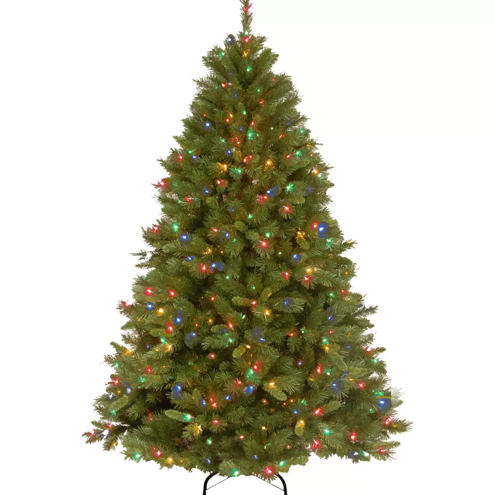 Best The Holiday Aisle Winchester 7.5' Green Pine Artificial Christmas Tree With 500 Multi-Colored Lights