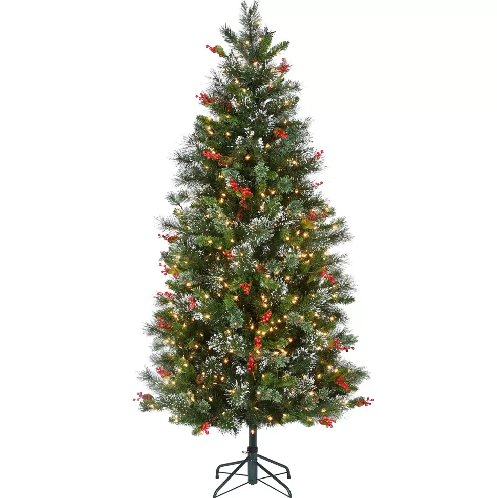 Online The Holiday Aisle Wintry Pine 6.5' Green Christmas Tree With 550 Clear/White Lights